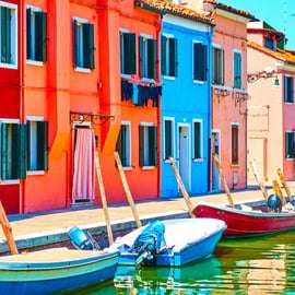 Wycieczka na Murano i Burano taksówką wodną