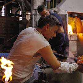 Murano: Doświadczenie dmuchania szkła w fabryce Gino Mazzuccato