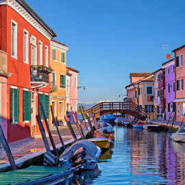 Rejs na Murano i Burano z pokazem dmuchania szkła